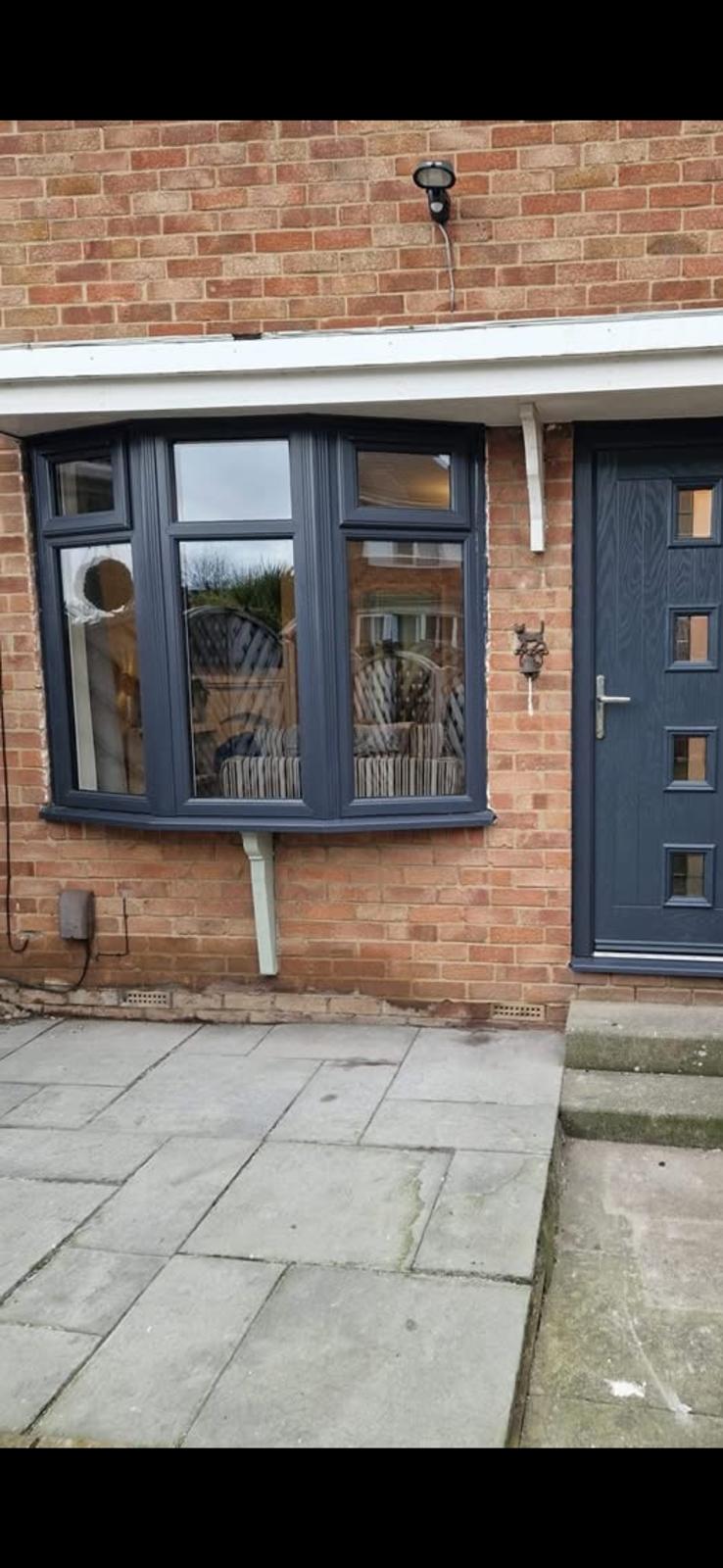 Bay and Bow Window Installation - Close-up View Leeds