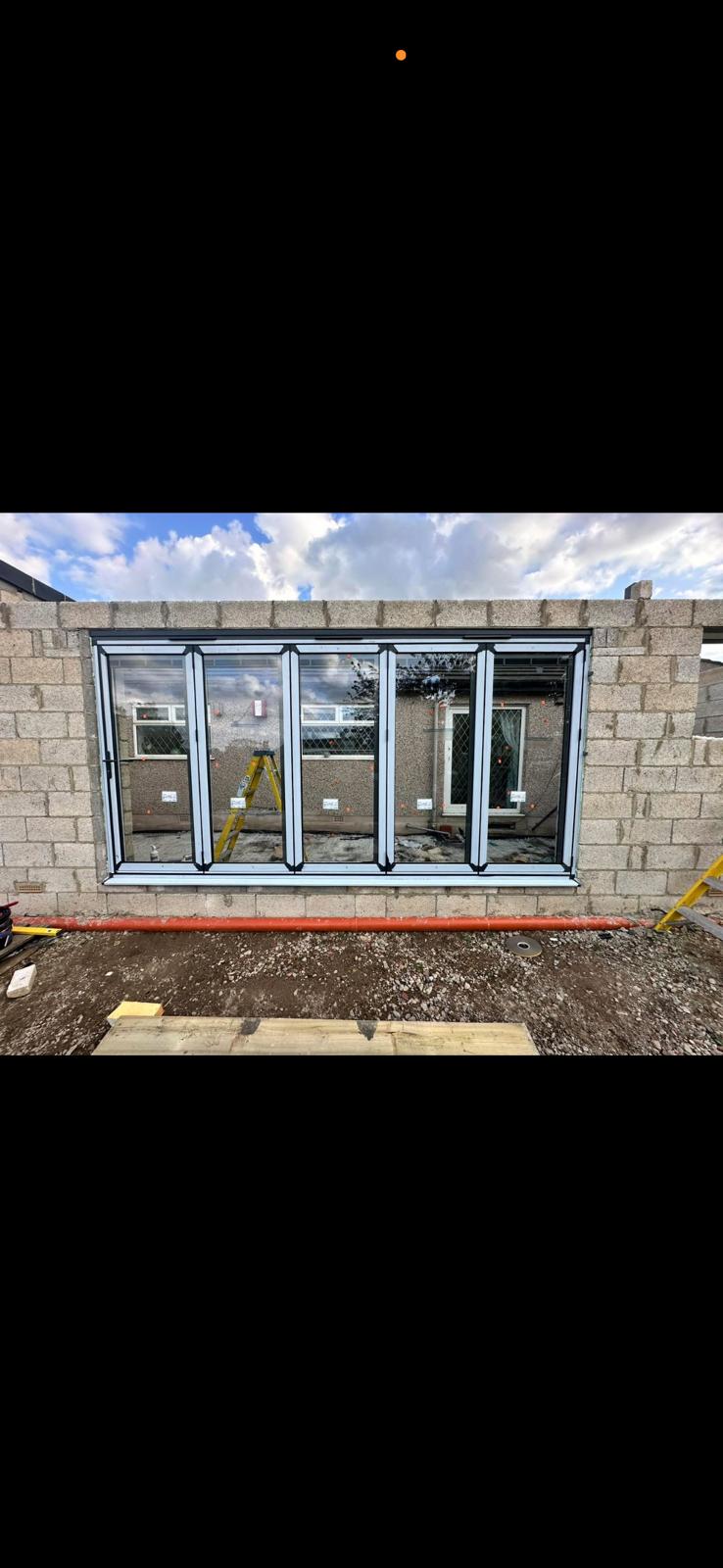 Bi-Fold Door Installation - Close-up View Wakefield