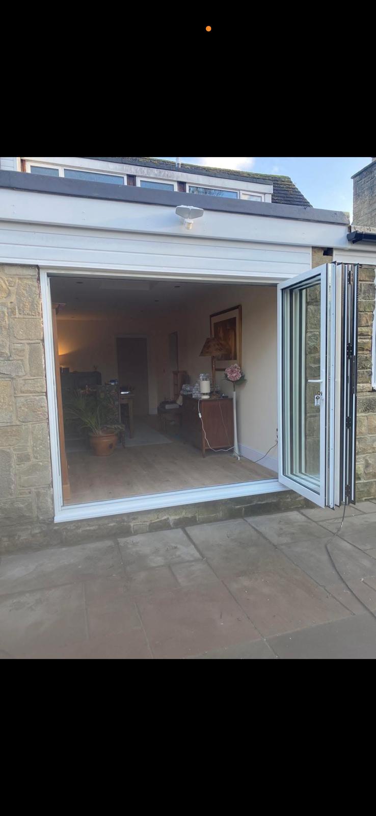 Bi-Fold Door Installation - Angled View Wakefield