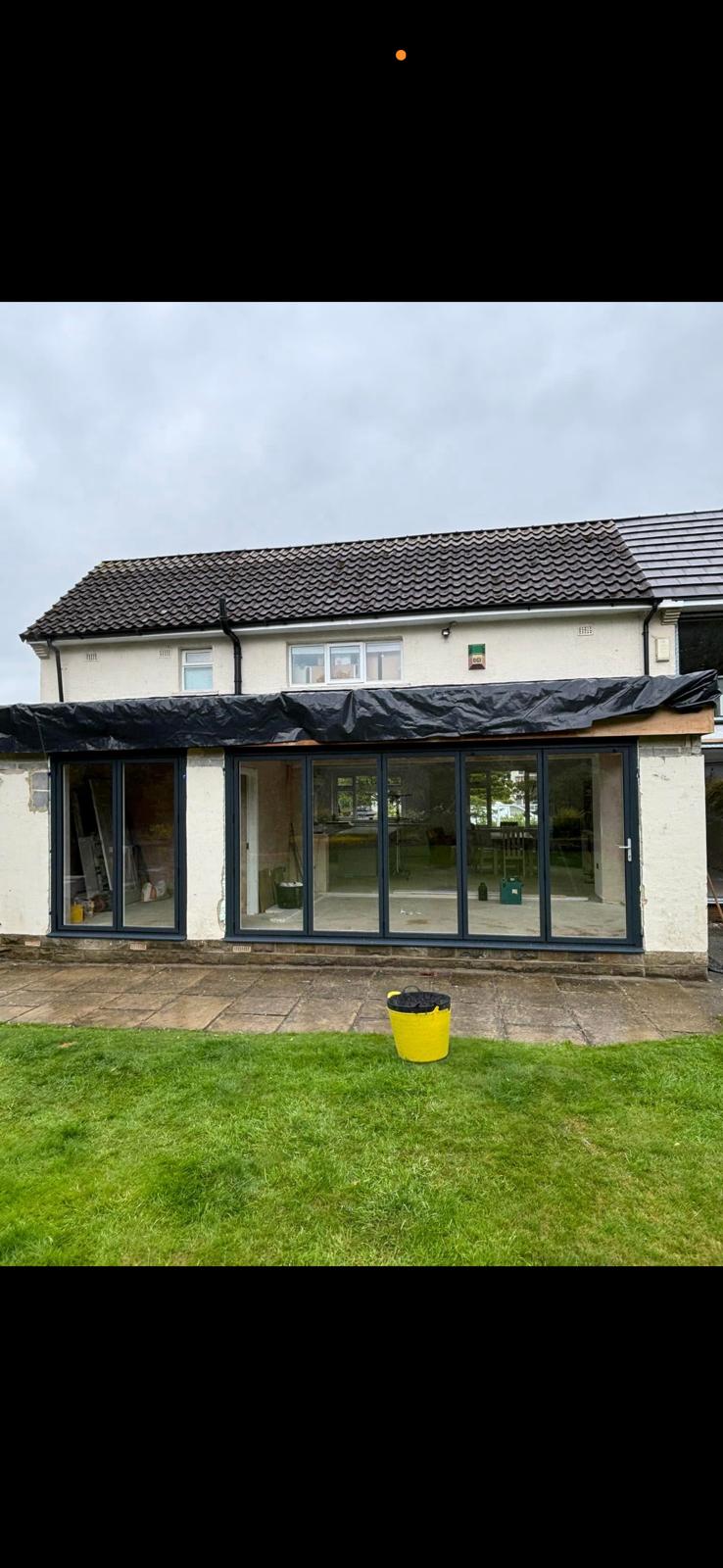 Bi-Fold Door Installation - Close-up View Leeds